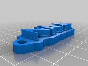 etiqueta de nick llaveros personalizado 3d print model - Mito3D