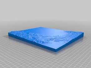 la topografía de kingman, az los edificios estructuras 3d print model - Mito3D