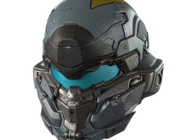 halo 5 helmet lock 3d printing 3D print model - Mito3D