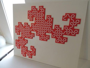 dragão curva de mosaico matemática a arte escola ensino fundamental fractal art makeredchallenge mathproject da médio vapor haste tvy 3d print model - Mito3D