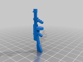 double canon thompson smg gi joe chiffres les jouets jeux action figure de l'arme l'univers marvel tommy gun 3d print model - Mito3D