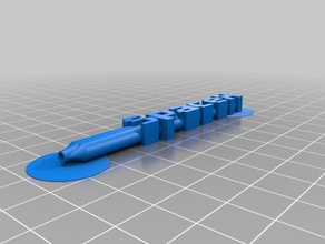 mon personnalisés word avancé pen bureau 3d print model - Mito3D