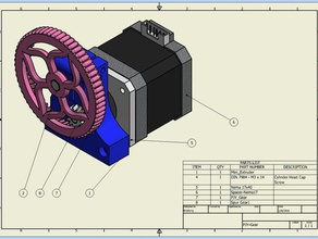 engrenagem helicoidal kossel mini extrusora 3d a impressora partes 3d print model - Mito3D