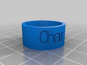 charlie woggle anelli personalizzato 3d print model - Mito3D