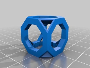 abgeschnitten cube math Kunst angepasst 3d print model - Mito3D