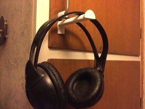 earphone headset closet handle hanger organization headphone holder hook 3d print model - Mito3D