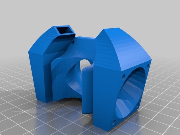 e3d clon del ventilador de refrigeración doble parte soplador la impresora accesorios 3D print model - Mito3D