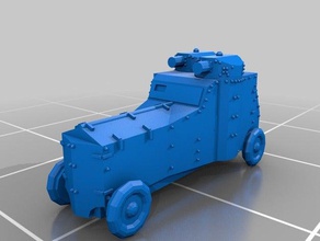 armstrong-whitworth fiat 6mm games 1918 armored car civil war finnish miniature wargame 3d print model - Mito3D