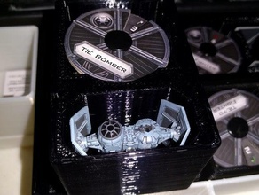 le bombardier tie boîte de stanley profonde l'organisateur jouet jeu accessoires bin organisateur xwing miniatures 3d print model - Mito3D