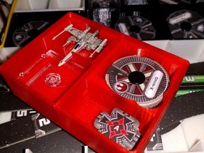 x-wing box stanley profonda organizzatore giocattolo gioco accessori bin organizer xwing miniature 3d print model - Mito3D