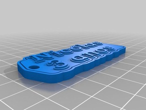 nicolas de 3 anos chaveiros personalizado 3d print model - Mito3D
