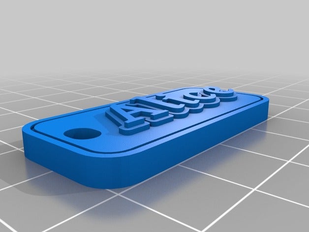alice keychains customized 3D print model - Mito3D