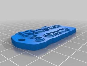 nicolas 3 anos llaveros personalizado 3d print model - Mito3D