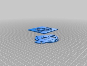 semplice dopefish rilievo 2d arte 3d print model - Mito3D