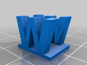 my customized stereo text mw sculptures 3d print model - Mito3D