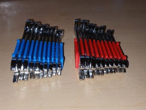 mini wrench organizer metric sae 10 parça aracı sahipleri kutuları anahtar tutucu 3d print model - Mito3D