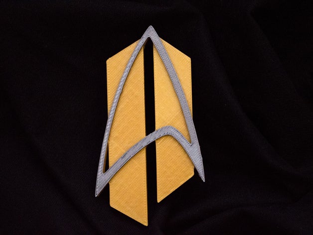 star trek badge support magnétique le costume deep space nine ds9 voy voyager 3D print model - Mito3D