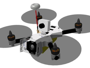nb250 quadcopter rc araç drone gerçek fpv250 yarışçı 3d print model - Mito3D