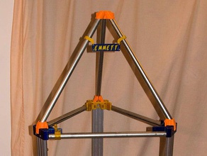 paramétrico tetraedro superior delta impressora 3d partes 3d print model - Mito3D