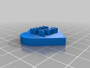 mill pond personalizzato pendente del cuore 3d print model - Mito3D