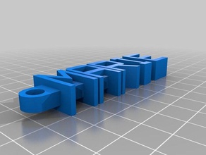 marie message keychain organization customized 3d print model - Mito3D