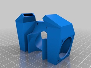 parametrische e3d clone Kühlung Ventilator Doppel-Gebläse Teil Drucker Teile Kühler fan mount openscad 3d print model - Mito3D