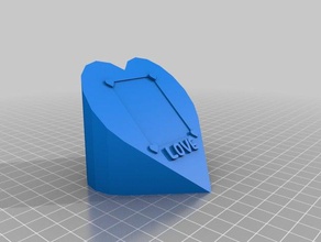cadre photo coeur décor l'amour la photographie 3d print model - Mito3D