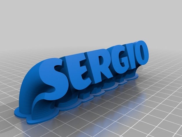 sergio bureau de personnalisé 3D print model - Mito3D