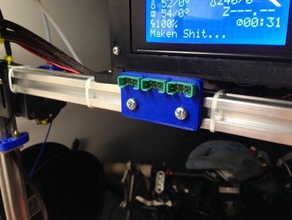 6 pin mpx plug x3 monte 2020 v-slot ferroviário 3d a impressora acessórios 3d print model - Mito3D