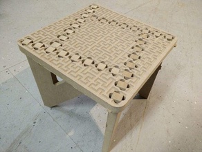 binary tree foot stool decor furniture math art 3d print model - Mito3D