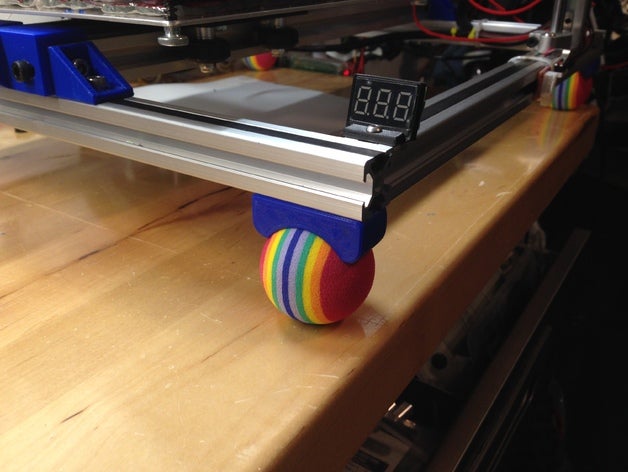 foam golf ball dampers folger-tech 2020 v-slot rail 3d printer accessories 3D print model - Mito3D