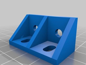 parametric aluminum extrusion angle bracket 3d printer parts customizer 3d print model - Mito3D