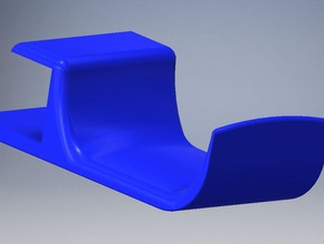 clamp-on secretária de fone ouvido titular organização fastenerless com gancho 3d print model - Mito3D