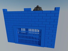 bauen Sie Ihre eigene Burg, Teil 1 vordere Tor - Spielzeug Spiel Zubehör 3d print model - Mito3D