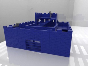 bauen Sie Ihr eigenes Schloss Teil 4-Links drehen - Spielzeug Spiel Zubehör 3d print model - Mito3D