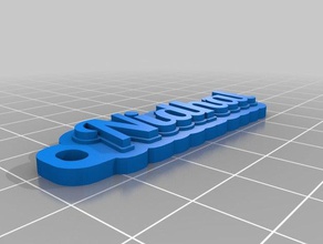 minha personalizado de várias linhas tag porta-chaves chaveiros 3d print model - Mito3D