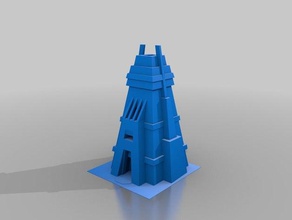 seul ctf-face de la tour ut99 des bâtiments structures 3d print model - Mito3D