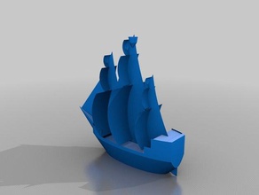 my customized scalable pirate ship vehicles 3d print model - Mito3D