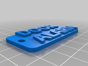 door alarm keychains customized 3d print model - Mito3D