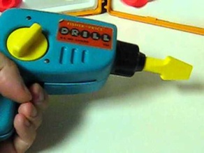wind up button fisher-pricemattel windup drill construction toys 3d print model - Mito3D