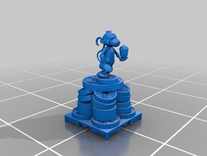 scimmia statua 3d stampanti 3d print model - Mito3D