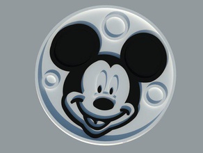 posavasos de mickey mouse doble impresión 3d la impresora accesorios 3d print model - Mito3D