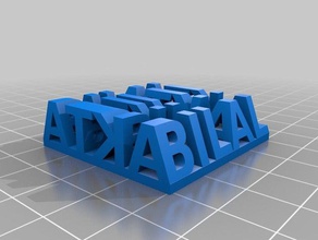 personalizado sterio texto bilal akta esculturas 3d print model - Mito3D