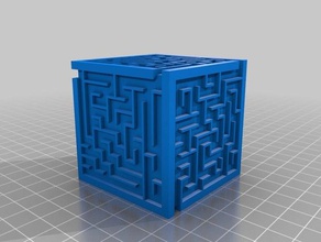 my customized random maze cube generator pure openscad toys games 3d print model - Mito3D
