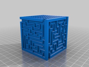 meu personalizados aleatório labirinto cubo gerador de puro openscad brinquedos jogos 3d print model - Mito3D