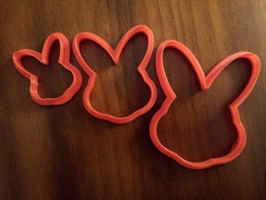 bunny cookie cutter kitchen dining ears cookiecutter cookies cutters easter easterbunny openscad 3d print model - Mito3D