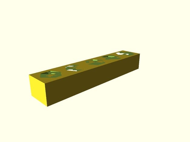 test somun delik boyutu cihaz 3d baskı testleri kalibrasyon m3 openscad 3D print model - Mito3D