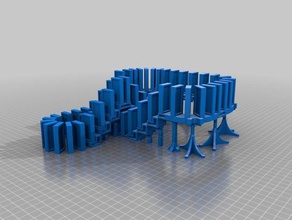 domino-full set 3d drucken Dominosteine Spaß kinetische Kunst Modell Spielzeug 3d print model - Mito3D