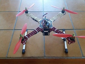dji flamewheel frame quadcopter patins 3d de l'impression d'atterrissage quad dérapage 3d print model - Mito3D