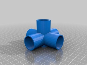pvc pipe connector buildings structures 3d print model - Mito3D